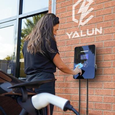 China YALUN openwb ev ladestation 7kw 11kw 22kw electric car wallbox fast charging stations with APP OEM for sale