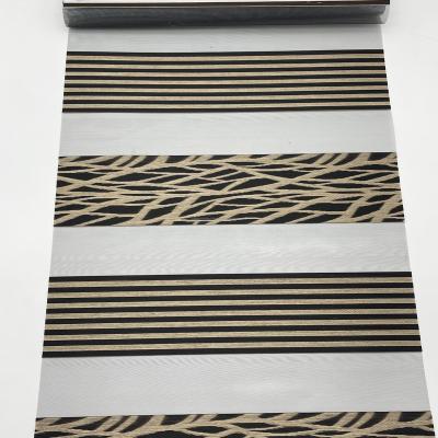 China Black Silk Jacquard Arborization Jacquard Roller Blind Fabric 100%Polyester Zebra Blinds Fabric for sale