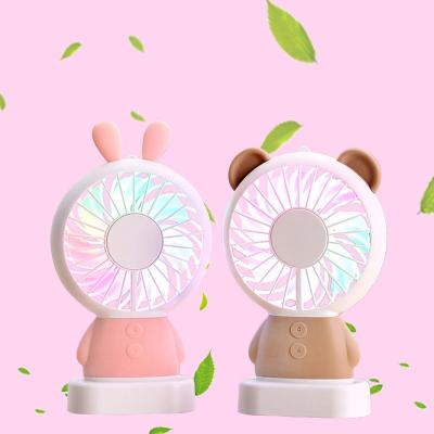 China Modern Promotional Gift Kids Promotional Delivery USB Linglong Bunny Rabbit Bear Fan Damo Modern Fast Delivery Stock Fan for sale