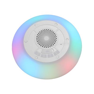 China Wireless Radio BT Speaker Colorful Floating Light For IPX7 Waterproof Led Speaker Shower Swimming Portable Speaker for sale