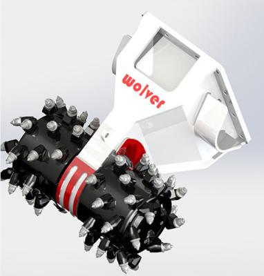 China Crawler Excavator Rock and Concrete Crusher Hydraulic Rotary Drum Cutter for Excavator for sale