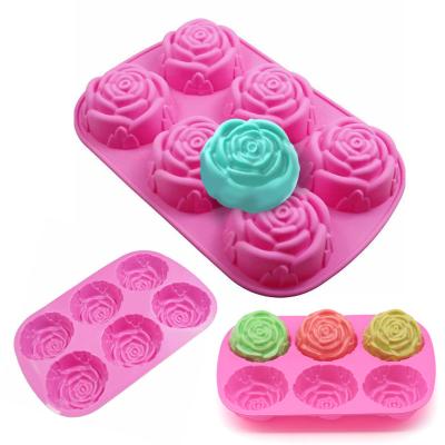 China 6 Viable Creative With Pink Cake Mold Silicone Pudding Mold DIY Kitchen Baking Tools for sale