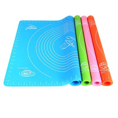 China Food Grade Viable Silicone Creativity Pad Mat Multi Size High Temperature Kitchen Pastry Kneading Rolling Baking Mat for sale