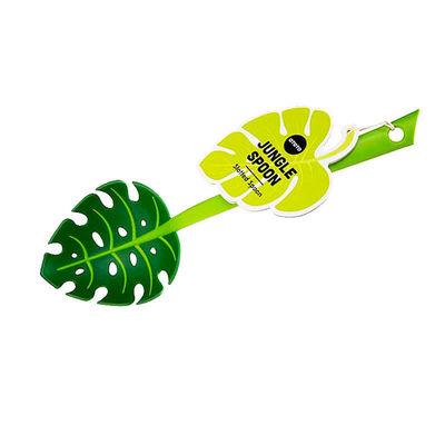 China Household Sustainable Creative Plastic Heat Resistant Strainer Spoon Cute Soup Pasta Leaf Shaped Spoon for sale