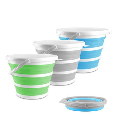 China Sustainable Multifunctional Outdoor Plastic Collapsible Bucket Portable Folding Water Bucket 5-10L Water Round Tub for sale