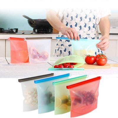 China Sustainable Multifunctional Silicone Bag Kitchen Food Storage Vacuum Sealed Fresh-keeping Bag for sale