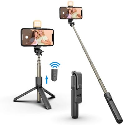 China CYKE L03s Portable Flexible Selfie Stick Tripod With Fill Light Phone Tripod Holder With Outdoor 360 Degree Rotation Selfie Stick for sale