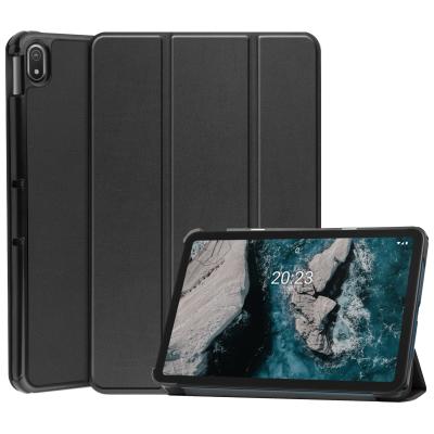 China Stand Tablet Case CYKE Folio Model New Trifold Protective Flip Tablet Case Hard Shell For Nokia T20 10.4 PU+PC Tablet Cover for sale