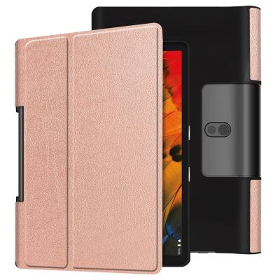 China Smart Label 10.1 yogatab5 YT-X705 Flip Cover For Lenovo Yoga CYKE PU Label Case Lightweight Trifold Leather Protective Tablet Stand for sale