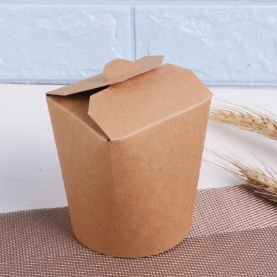 China Disposable Paper Bucket Packing PE Meal Prep Containers Takeaway Food Package Packaging Paper Box for sale