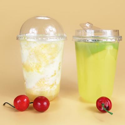 China Plastic Drink Cups Juice Plastic Disposable U Shaped Plastic Cup For Food Grade PP for sale