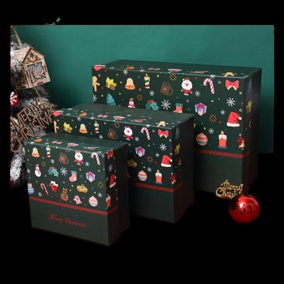 China Recycled Materials Christmas Gift Color Gift Box Christmas Tree Packing Gift Box For Sale for sale