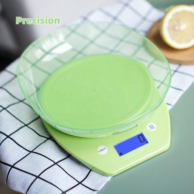 China WITH LID Food Kitchen Scale Portable Electric Scale Type Bowl Green Electric Scale for sale