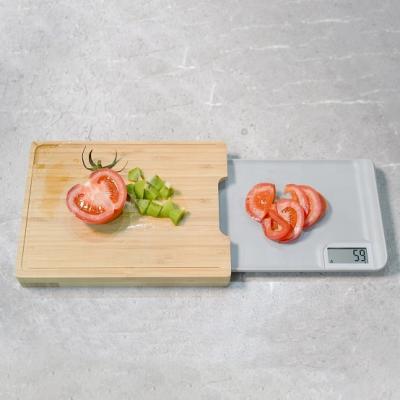 China With Tray The Newest Scale Electronic Cut Board Food Scales Kitchen Digital Bamboo Scale With Unique Design for sale