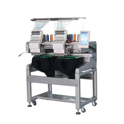 China High Speed ​​Flat And T-shirt Garment And Brother Stores Two Heads Cap Embroidery Machines For Sale for sale