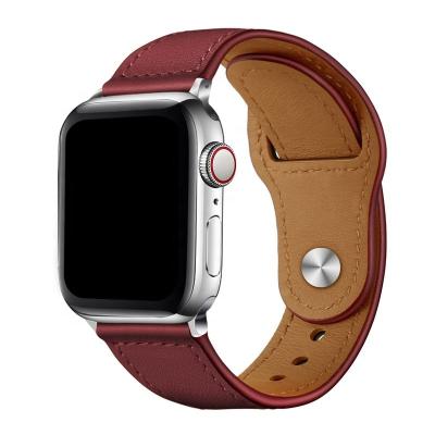 China Business Brown Leather Band Buckle Strap For 4 3 2 1 38mm 40mm Men's Watch6 5 Leather Watchband Band For Watch Band Strap 6 for sale