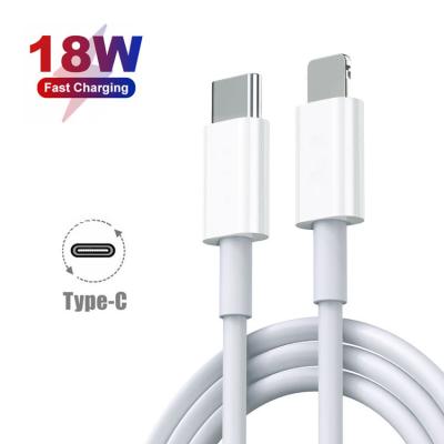 China Fast Charging+Data Transfer 18W PD USB Charging Type C Type-C To Wire For 8 X XS XR 11 Pro 12 13 Charging Data 2.4A Line for sale