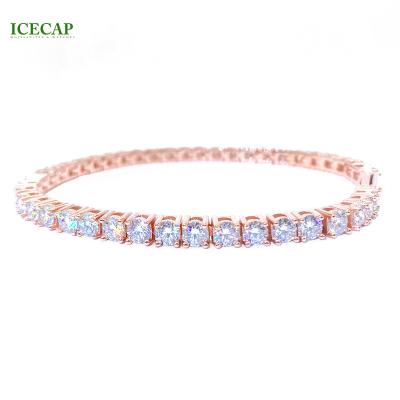 China FASHION Ready to Ship Silver Diamond Test VVS Dcolor Mens Lady Diamond Fine Jewelry Bracelet For 3/4/5mm Moissanite Tennis Bracelet Pass for sale