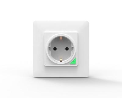 China 16A Residential/Multi-Purpose EU WiFi Wall Socket Smart Electric Smart Plug Built In Wall Sockets By Smart Life App Support Alexa And for sale