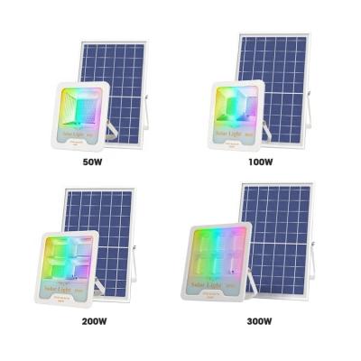 China Residential 300W RGB Smart Solar Floodlight Work With Amazon Alexa And Google Smart Home Tuya Smart Life APP for sale