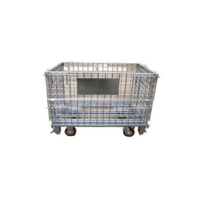 China Space Saving Steel Wire Basket Tools For Bending Coil Metal Storage Cages For Portable Iron Shelf Cold Storage for sale