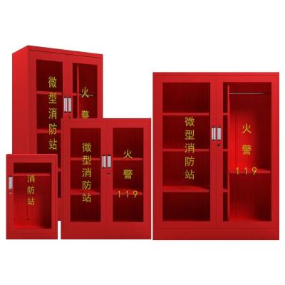 China Steel Wall Mounted Fire Extinguisher Box Cabinet Fire Protection Aluminum Handle for sale