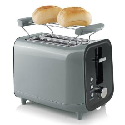 China Defrost Power 800W Customize Logo Cool Touch 2 Slices Toaster With Music for sale