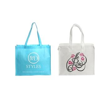 China Wholesale Reclycled Custom Printed Eco Friendly Recycle Reusable Grocery Bag PP Laminated Non Woven Bag Fabric Tote Shopping Bags for sale