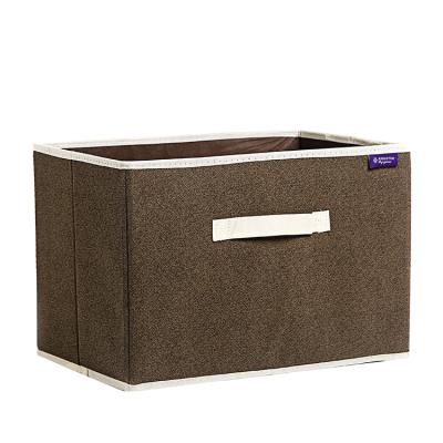 China Non Viable Daily Necessities Woven Fabric Folding Storage Box For Toy for sale