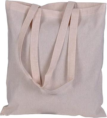 China Reusable Eco-friendly Long Handle Recycled Eco Reusable Super Strong Schools Cotton Canvas Bag Promotional Bag for sale