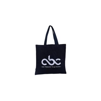 China Promotional Cheap Custom Black Reclycled Eco 100%Cotton Canvas Shopping Bags With Logo Print for sale