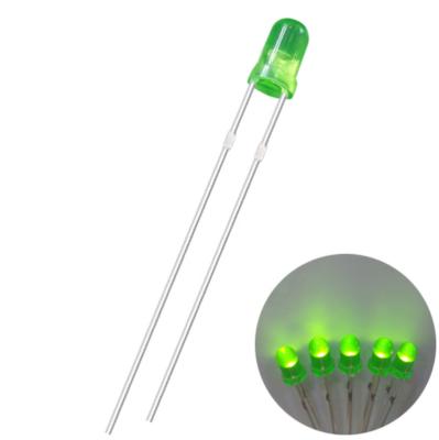 China Czinelight Indicator Light Long Dip Leg 3mm Diffused Yellow Green Through Hole Led Emitting Diode for sale