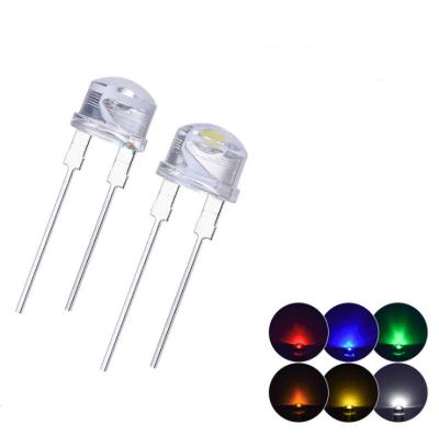 China JuHong 2017 High Quality Outdoor LED Indicator Light Micro Led Components 5 Volt 8mm Straw Hat Led Diode Used For Torch Led Li for sale