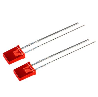 China Indicator light in the line led lamp bead light emitting diode 2* 5*7 red hair red fog shaped long foot square lamp bead manufacturer customized for sale