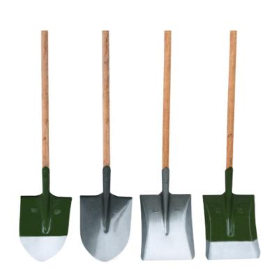 China Durable Farm Tools Good Quality Square Spade Shovel Garden Tools Flat Head Shovel With Handle for sale