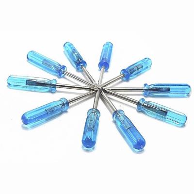 China Promotional Computer Repair 45*3mm Phillips Slotted Mini Screwdriver With Crystal Handle For Repair Mobile Phone for sale