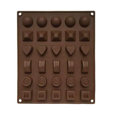 China Various Sustainable Brown Silicone Chocolate Mold Valentine's Day Chocolate Molds for sale