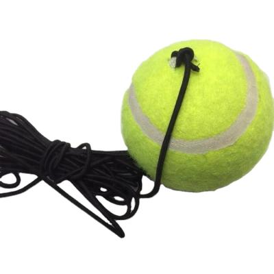 China Wool+rubber tennis ball with elastic string cheap training tennis ball with string for sale