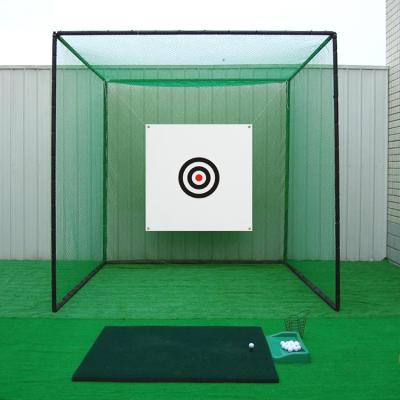 China Stainless Steel+Plastic+Fabric Golf Hitting Net With Stainless Steel Pipe Frame For Golf Training for sale