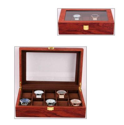 China Luxury ready stock 10 slots watch box custom logo wood wooden watch box luxury from Foshan winxtan, Guangdong, China for sale