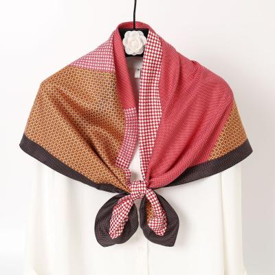 China High Quality 90x90 Twill Silk Satin Scarf 100% Silk Lady Fashion Square OEM Scarf 100% Silk Scarves for sale