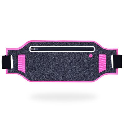 China Water Proof Belt Fanny Pack Fitness Belt Adjustable Sports Waist Running Exercise Waist Bag With Earphone Hole for sale