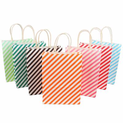 China Large Capacity Recyclable Custom Printing Craft Paper Birthday Party Favor Shopping Bags For Kids for sale