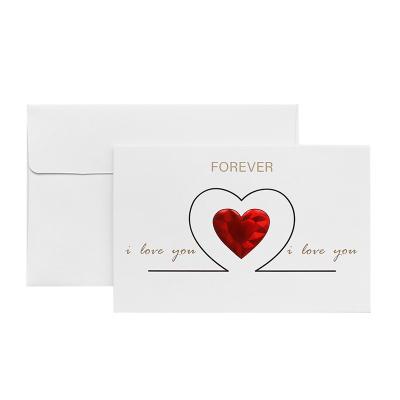 China European Valentine's Day Wholesale Luxury Adult Cards Blank Love Three-Dimensional Greeting Birthday Card for sale