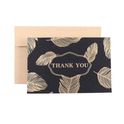 China Europe Latest Design Custom Printing Luxury Gold Foil Business Thank You Greeting Paper Cards With Logo for sale