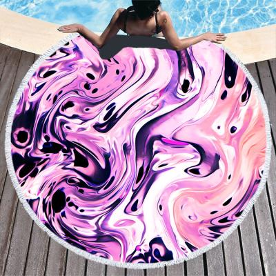 China Designer Microfiber Sublimation Beach Bath Towels Cheapest Viable Quality Cheapest Custom Bulk Round Beach Towels for sale