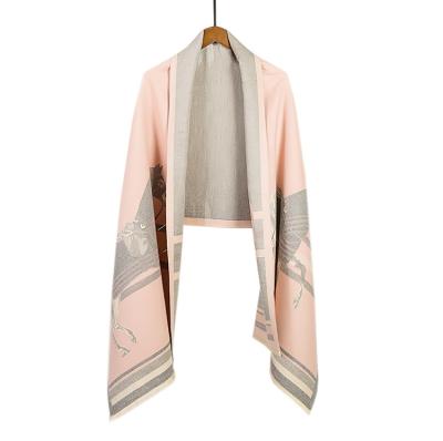 China Cashmere women's winter 2021 warm and thick long scarf is elegant, soft and comfortable with a soft touch for sale