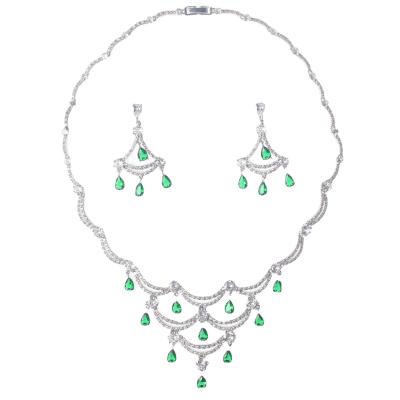 China Latest Design SS007 FASHIONABLE Multilevel India Dubai Women Luxury Jewelry Set Bridal Jewelry for sale