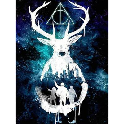 China 5D Diy Diamond Painting Animal Deer CLASSIC Eagle Stitch Diamond Embroidery Harry Round Drill Home Decor Full Square Cross Stitch for sale