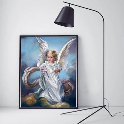 China New Classic/Postmodern Mosaic Diamond Painting Kit Girl Rhinestone of Diamond Embroidery Angel Cross Stitch Outlines Home Decoration for sale